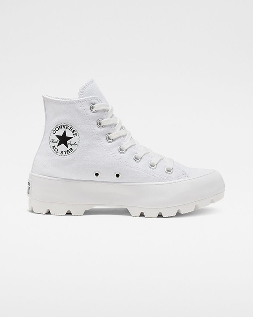 Tenisky Vysoke Converse Chuck Taylor All Star Lugged Damske Biele Čierne Biele | SK HNSBR8